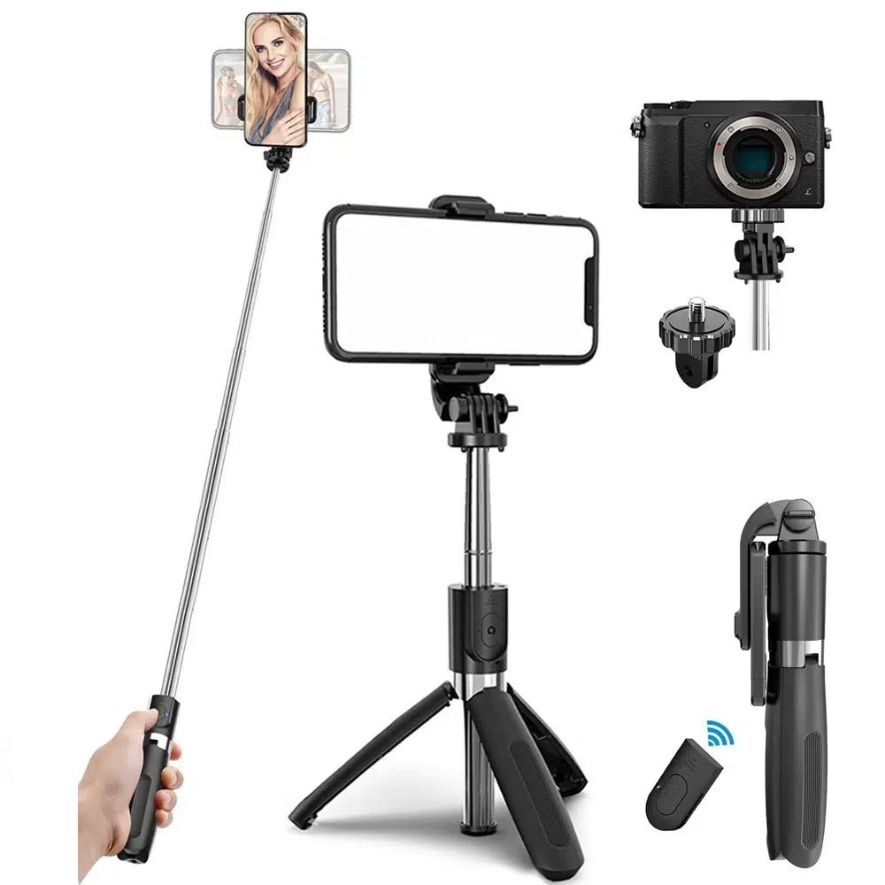 3 in 1 selfie stick, 360°rotation mit fernbedienung tragbar handyhalter 3 in 1 selfie stick, 360°rotation mit fernbedienung tragbar handyhalter