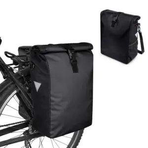 fahrradtasche gepäckträgertasche kurier 20 l wasserfest schwarz für gepäckträger