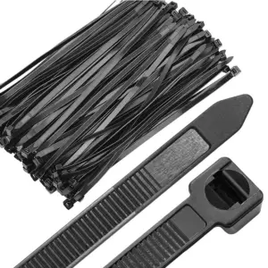 200 stück kabelbinder 3,6mm x 200mm schwarz nylon uv beständig wetterfest